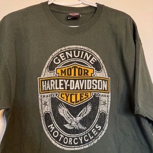 Harley-Davidson Olive Men's Tee with Logo